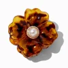 Tortoiseshell Pearl Flower Hair Claw