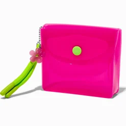 Translucent Hot Pink Daisy Snap Coin Purse