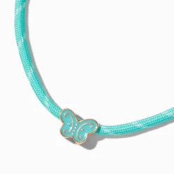 Turquoise Rope Butterfly Pendant Necklace