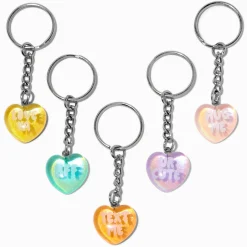 Valentine's Day Candy Heart Best Friends Keychains - 5 Pack