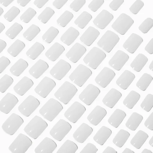 White Cloud Square Vegan Faux Nail Set - 100 Pack