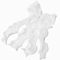 White Fairy Long Tail Hair Bow Clip