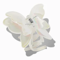 White Iridescent Butterfly Hair Claw