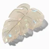 White Iridescent Leaf Hair Claw