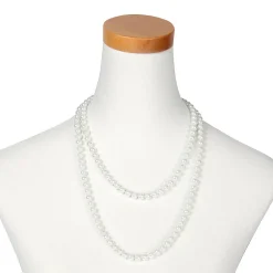 White Pearl Long Necklace