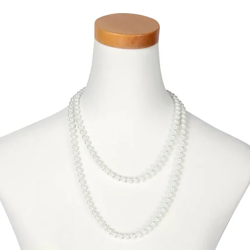 White Pearl Long Necklace