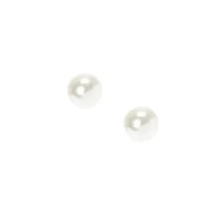 White Pearl 6mm Stud Earrings