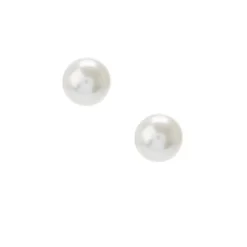 White Pearl 12mm Stud Earrings
