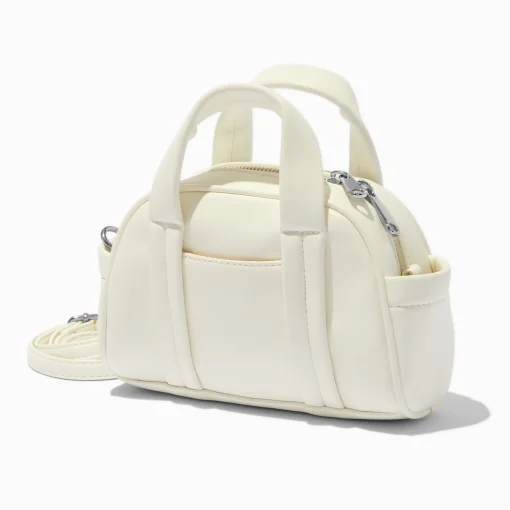 White Puffy Crossbody Bag