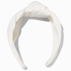 White Silk Knotted Headband