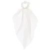 White Small Hair Scrunchie Scarf