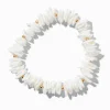 White Stacked Shell Stretch Bracelet