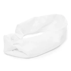 White Wide Jersey Twisted Headwrap