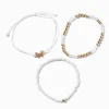 White ''Breathe'' Inspiration Beaded Bracelet Set - 3 Pack
