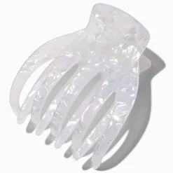 White Yoga Hair Claw