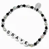 ''Brave'' Beaded Stretch Bracelet