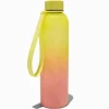 Yellow & Orange Ombré Floral Water Bottle
