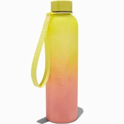 Yellow & Orange Ombré Floral Water Bottle