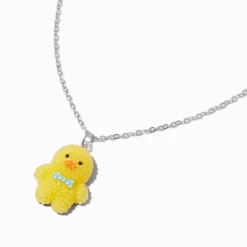 Yellow Bubble Chick Pendant Necklace