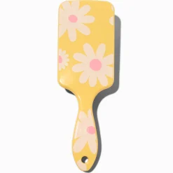 Yellow Daisy Paddle Hair Brush