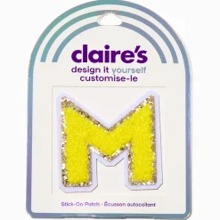 Yellow M Initial Stick-On Patch