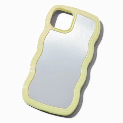 Yellow Trim Wavy Mirror Phone Case - Fits iPhone® 13/14/15