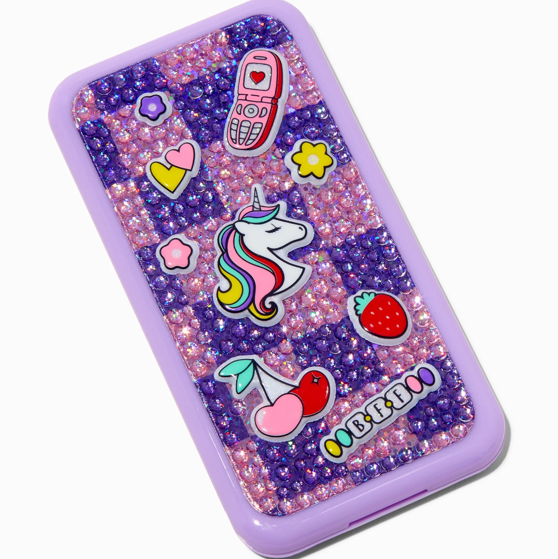 Y2K Unicorn Purple Bling Cellphone Makeup Palette